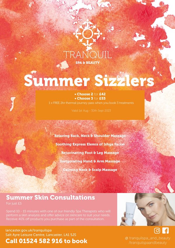Summer Sizzlers Spa newsletter